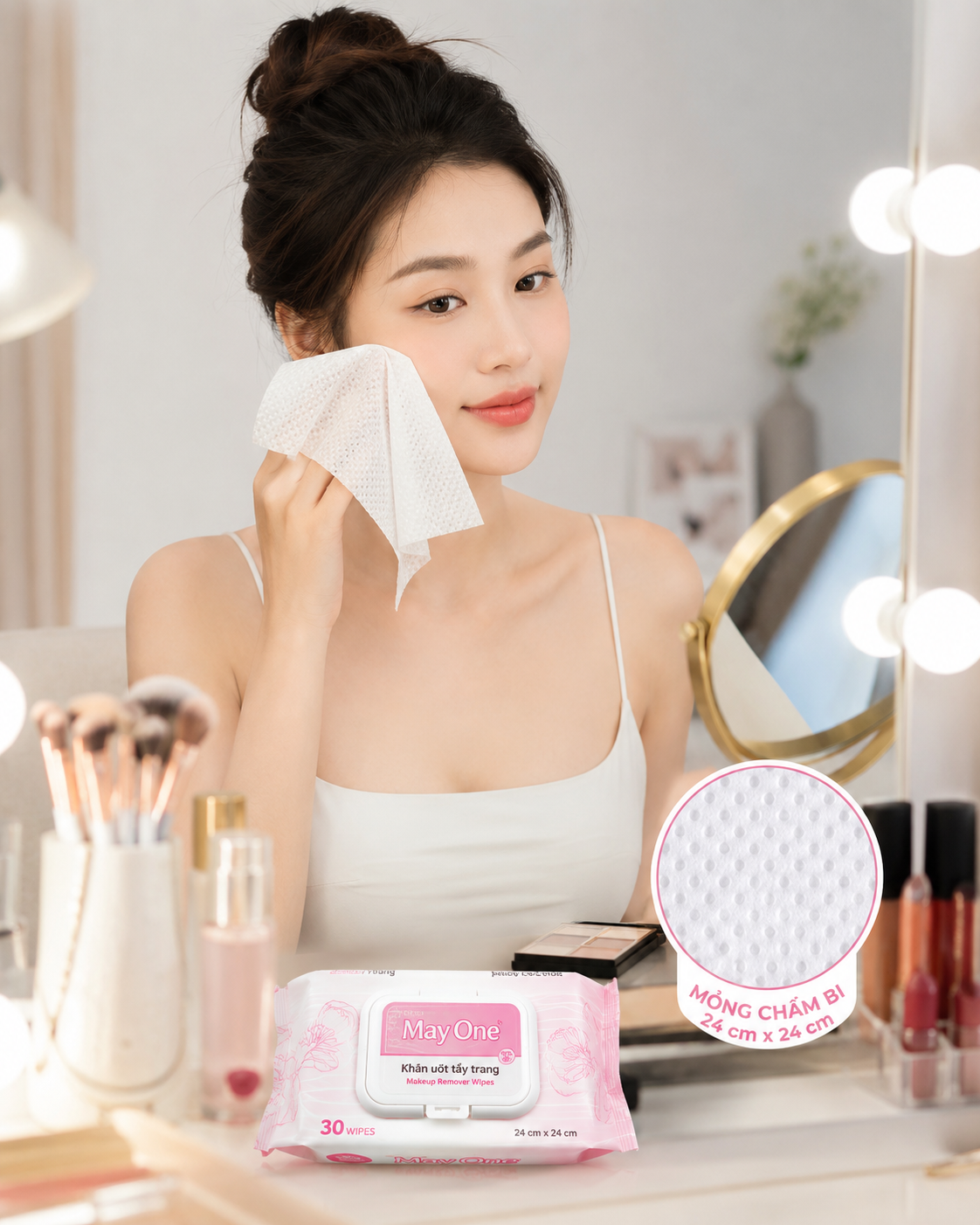 Khăn ướt tẩy trang dành cho các chị đẹp